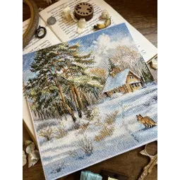 Kryželiu siuvinėjimo rinkinys "Šaltis ir saulė" 19 х 19 cm SANM-42