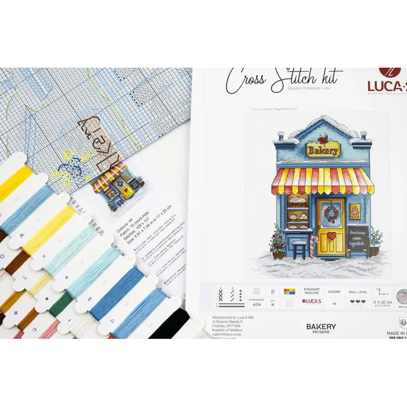 Cross Stitch Kit "Bakery" 17x20 cm SB1430