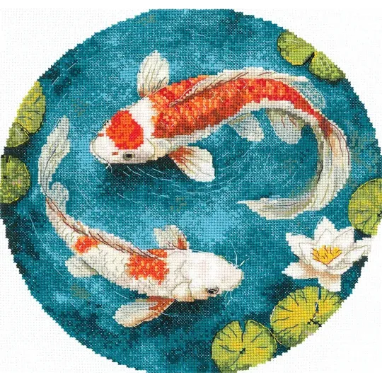 Kryželiu siuvinėjimo rinkinys "Karpiai" 21,5 х 20 cm SANK-71