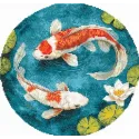 Cross stitch kit "Carps" 21,5 х 20 cm SANK-71