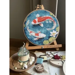 Набор для вышивания крестиком "Карпы" 21,5 х 20 cm SANK-71