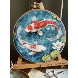 Cross stitch kit "Carps" 21,5 х 20 cm SANK-71