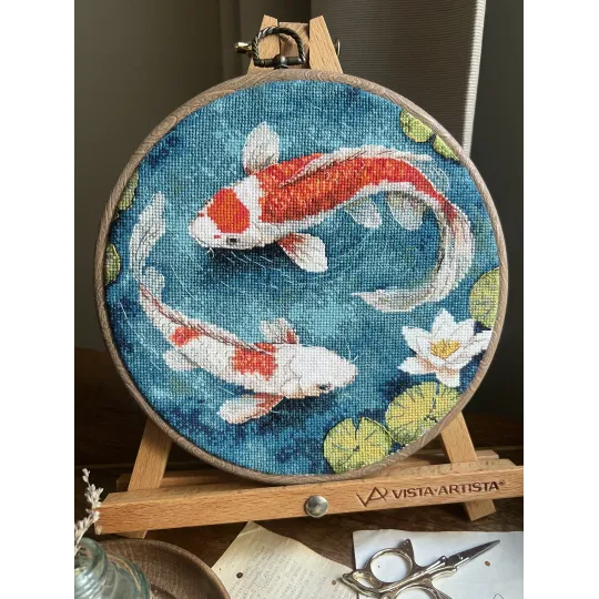 Cross stitch kit "Carps" 21,5 х 20 cm SANK-71