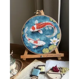 Набор для вышивания крестиком "Карпы" 21,5 х 20 cm SANK-71