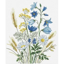 Kit de point de croix "Cloches" 17 x 21,5 cm SANK-72