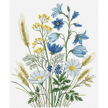 Kit de point de croix "Cloches" 17 x 21,5 cm SANK-72