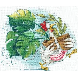 Cross stitch kit "Flower Bustle" 19 х 15,5 cm SANTS-12