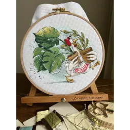 Kit de point de croix "Flower Bustle" 19 х 15,5 cm SANTS-12