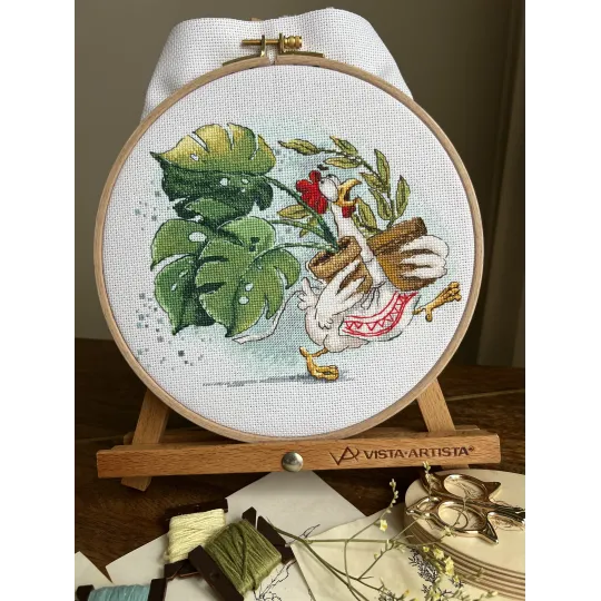 Kit de point de croix "Flower Bustle" 19 х 15,5 cm SANTS-12