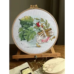 Cross stitch kit "Flower Bustle" 19 х 15,5 cm SANTS-12