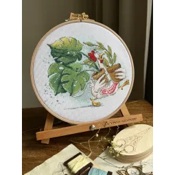 Kryželiu siuvinėjimo rinkinys „Flower Bustle“ 19 х 15,5 cm SANTS-12