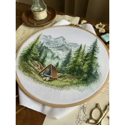 Kreuzstich-Set "Allein mit der Natur" 23 х 19 cm SANN-38