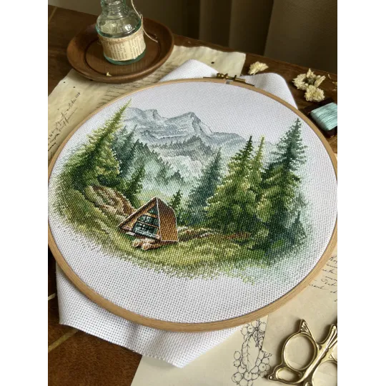 Kit de point de croix "Seul avec la nature" 23 х 19 cm SANN-38