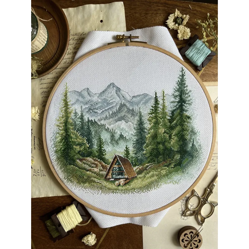 Kreuzstich-Set "Allein mit der Natur" 23 х 19 cm SANN-38