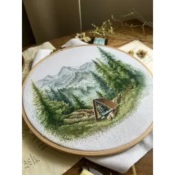 Cross stitch kit "Alone with nature" 23 х 19 cm SANN-38