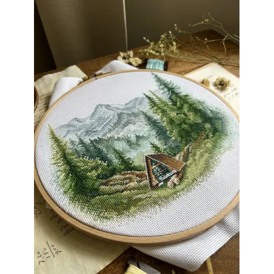 Kreuzstich-Set "Allein mit der Natur" 23 х 19 cm SANN-38