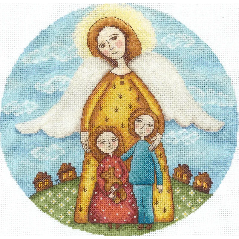 Kryželiu siuvinėjimo rinkinys "Vaikystės amuletas" 19 x 19 cm SANA-10