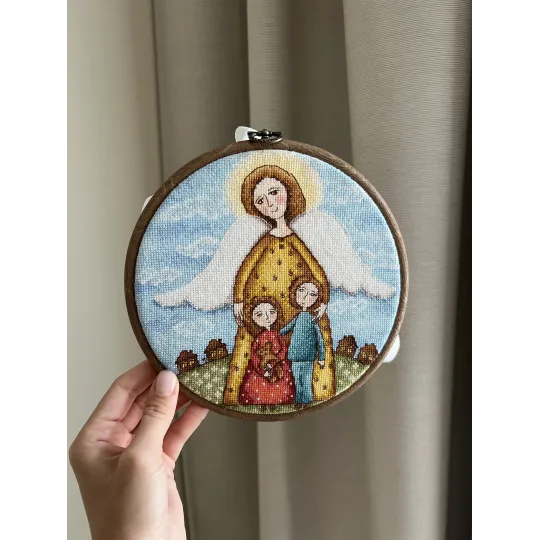 Kryželiu siuvinėjimo rinkinys "Vaikystės amuletas" 19 x 19 cm SANA-10