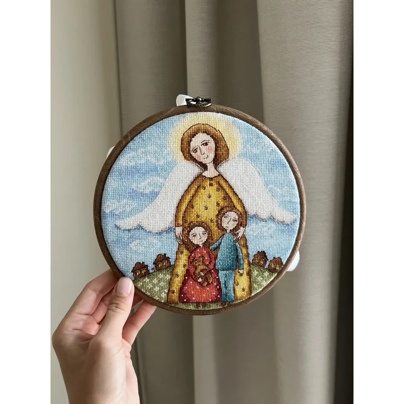 Kryželiu siuvinėjimo rinkinys "Vaikystės amuletas" 19 x 19 cm SANA-10