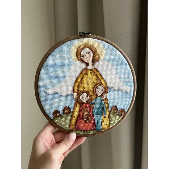 Kryželiu siuvinėjimo rinkinys "Vaikystės amuletas" 19 x 19 cm SANA-10