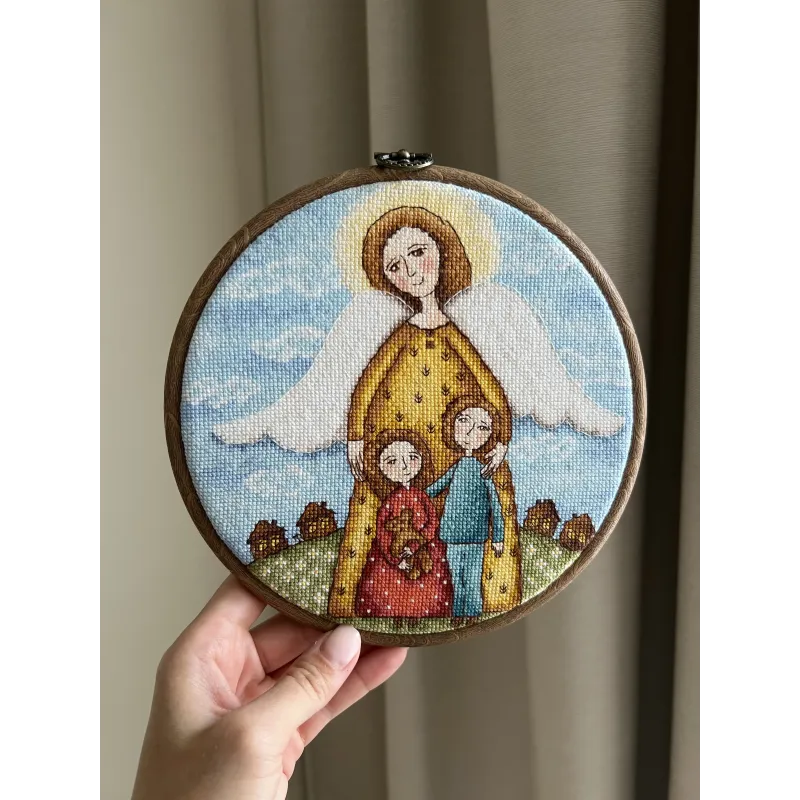 Kryželiu siuvinėjimo rinkinys "Vaikystės amuletas" 19 x 19 cm SANA-10