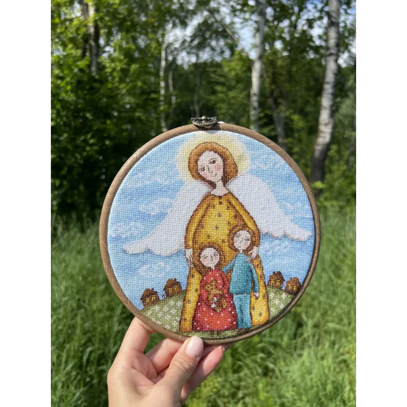 Kryželiu siuvinėjimo rinkinys "Vaikystės amuletas" 19 x 19 cm SANA-10