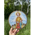 Kryželiu siuvinėjimo rinkinys "Vaikystės amuletas" 19 x 19 cm SANA-10