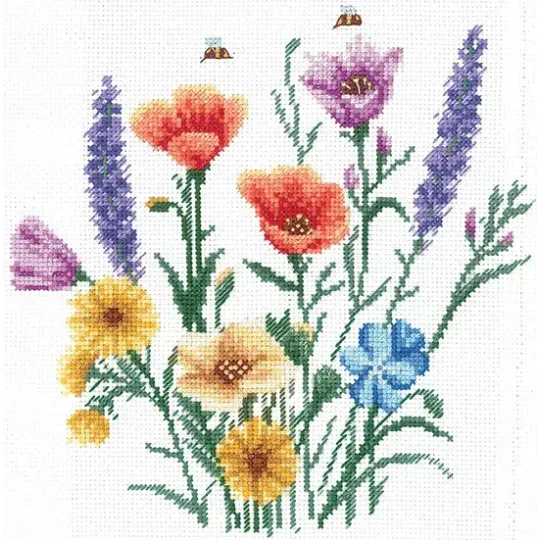 Cross stitch kit "Colors of summer" 17 х 17 cm SANK-70