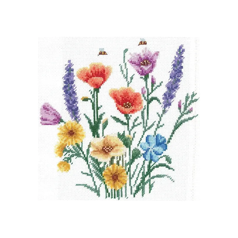 Cross stitch kit "Colors of summer" 17 х 17 cm SANK-70