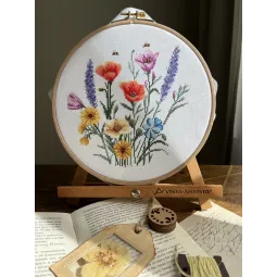 Kryželiu siuvinėjimo rinkinys "Vasaros spalvos" 17 х 17 cm SANK-70