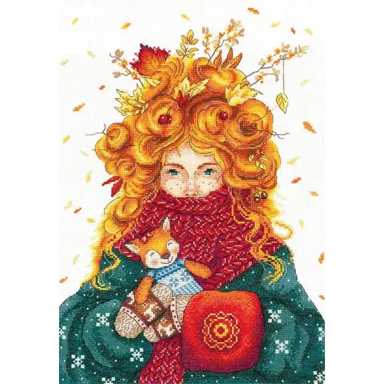 Kit de point de croix "Âme de l'automne" 22,5 х 31 cm SAND-45