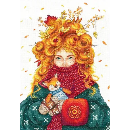 Kit de point de croix "Âme de l'automne" 22,5 х 31 cm SAND-45