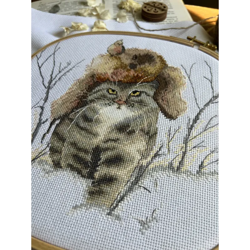 Kryželiu siuvinėjimo rinkinys „Meistro medžioklė“ 22,5 х 19 cm SANB-29