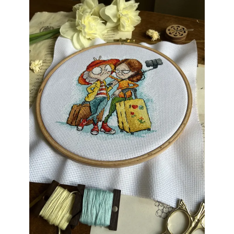 Kreuzstich-Set "Oma-Reisende" 12 х 14 cm SANB-28