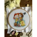 Kit de point de croix "Granny Travelers" 12 х 14 cm SANB-28