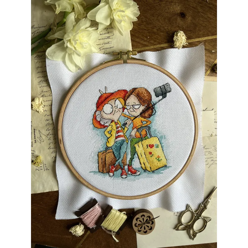 Kreuzstich-Set "Oma-Reisende" 12 х 14 cm SANB-28