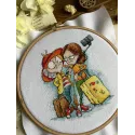 Kit de point de croix "Granny Travelers" 12 х 14 cm SANB-28