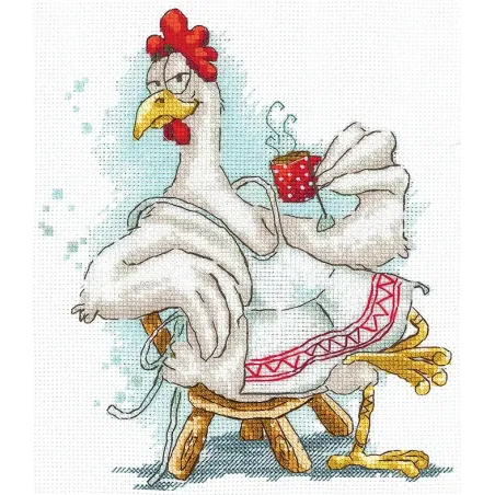 Набор для вышивания крестиком "Любитель чая" 15 х 17,5 см SANCH-12