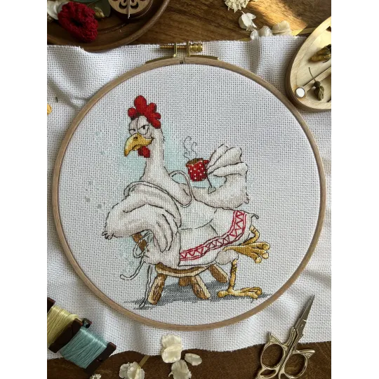 Набор для вышивания крестиком "Любитель чая" 15 х 17,5 см SANCH-12