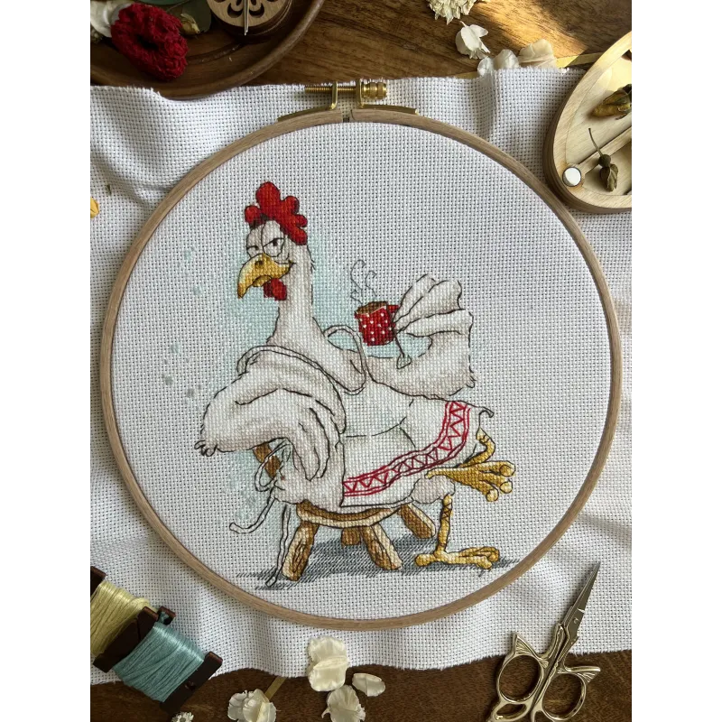 Набор для вышивания крестиком "Любитель чая" 15 х 17,5 см SANCH-12