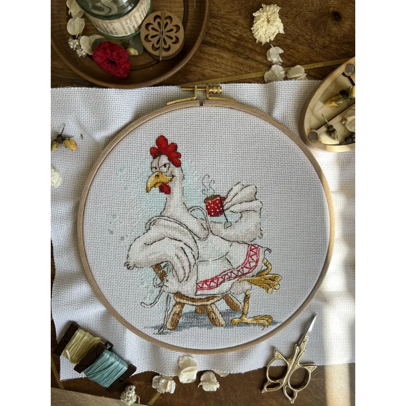 Набор для вышивания крестиком "Любитель чая" 15 х 17,5 см SANCH-12