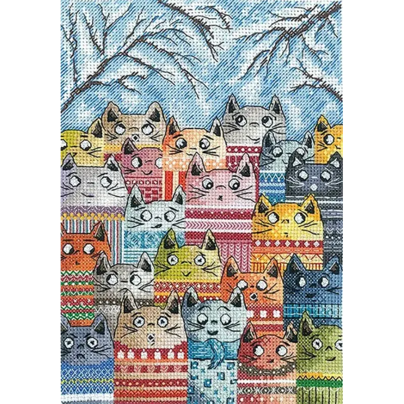 Kreuzstich-Set "Frühlingsstimmen" 15 x 21 cm SANG-11