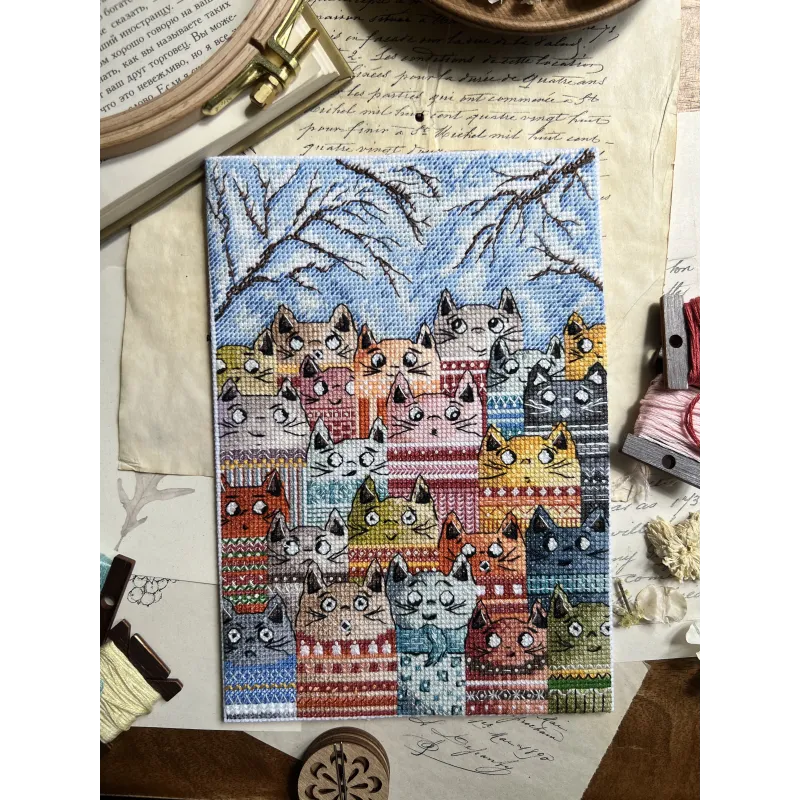 Kreuzstich-Set "Frühlingsstimmen" 15 x 21 cm SANG-11
