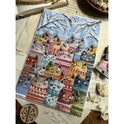 Kreuzstich-Set "Frühlingsstimmen" 15 x 21 cm SANG-11