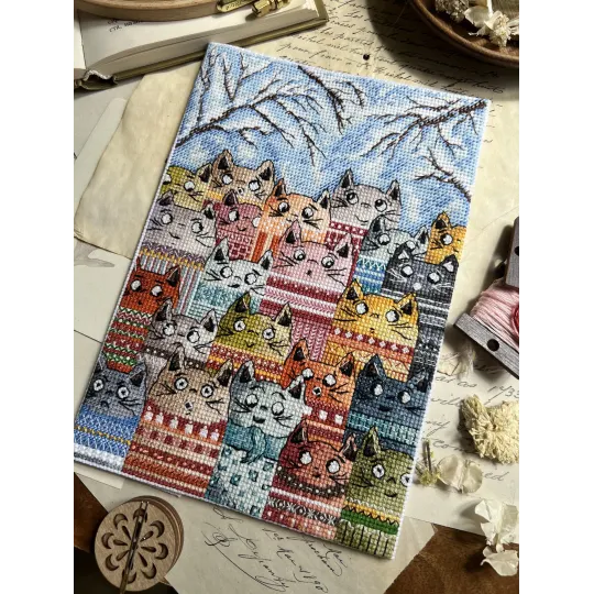 Kreuzstich-Set "Frühlingsstimmen" 15 x 21 cm SANG-11