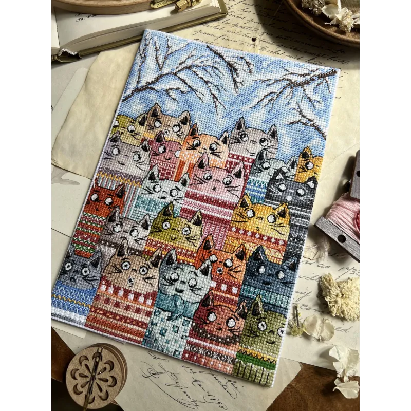 Kreuzstich-Set "Frühlingsstimmen" 15 x 21 cm SANG-11
