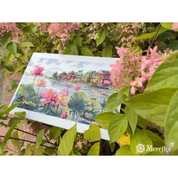 Kit de point de croix "Rêves de lotus" 24x44 SK281