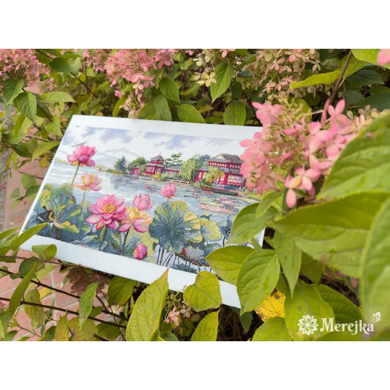 Kit de point de croix "Rêves de lotus" 24x44 SK281