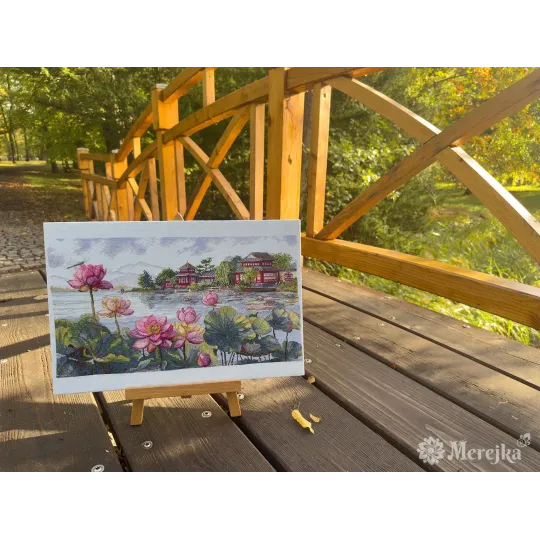 Kryželiu siuvinėjimo rinkinys "Lotus Dreams" 24x44 SK281