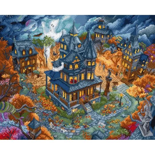 Cross stitch kit "Haunted Happenings" 38x31cm SLETIL9967